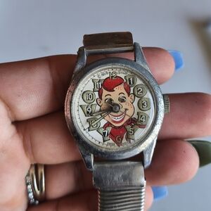 Vintage Howdy Doody Collectors Watch Bob Smith Stretchy Metal Band